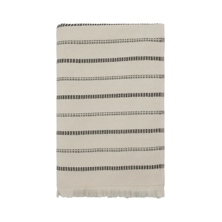 Meraki - True Handtuch, 70 x 140 cm, off-white / schwarz