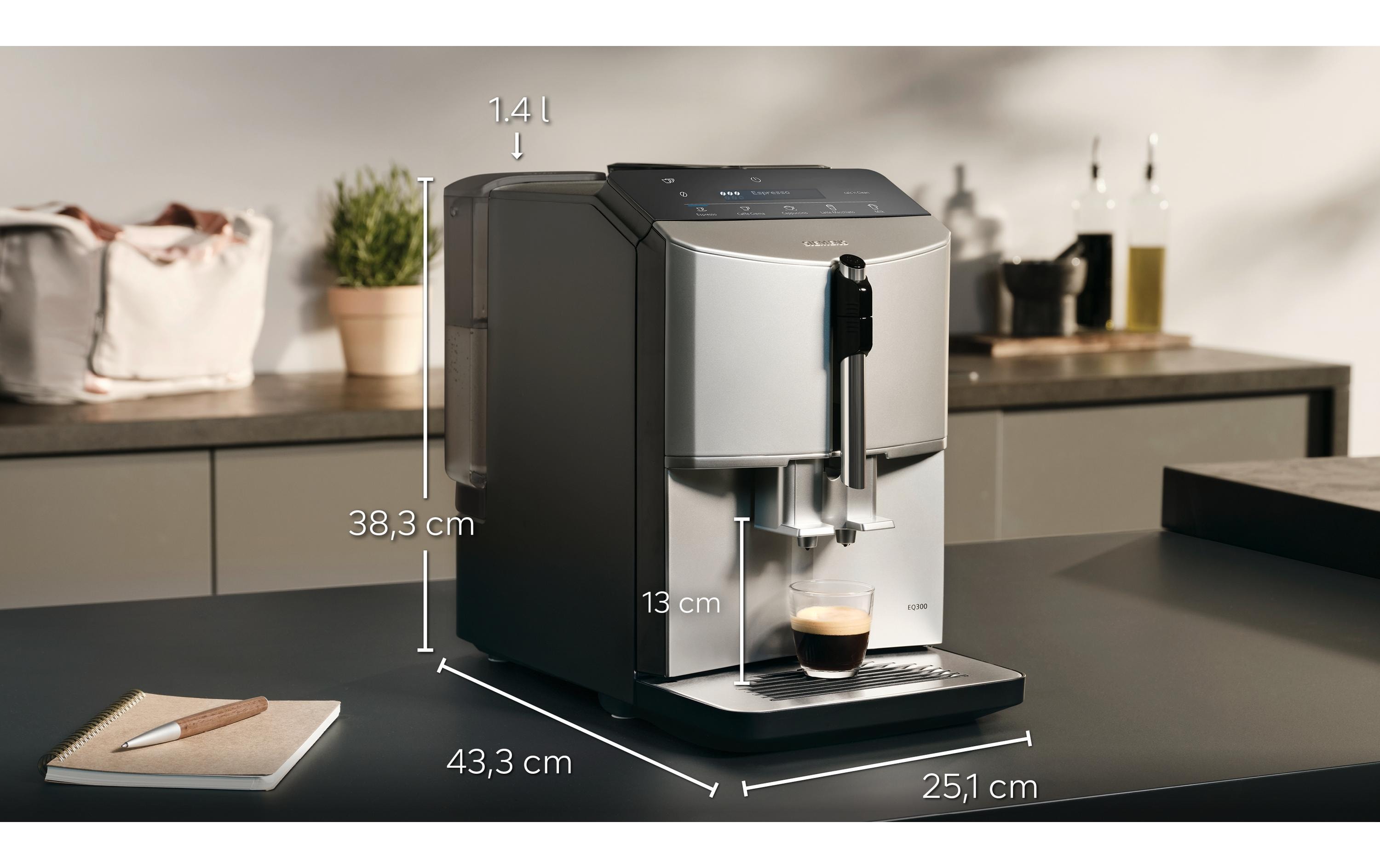 Kaffeevollautomat EQ300 Inox silver metallic TF303E07<br>Espressovollautomat