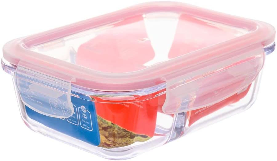 Pote de Vidro Herm&eacute;tico 640ml com Divis&oacute;ria Invicta