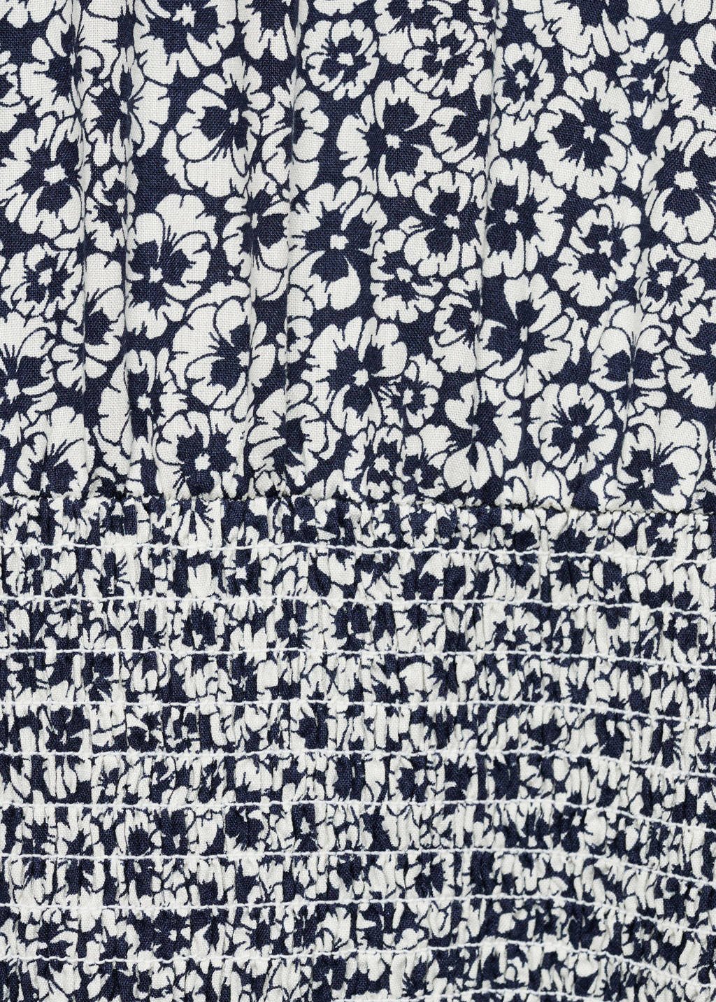 MANGO TEEN gebloemde jurk donkerblauw/ecru