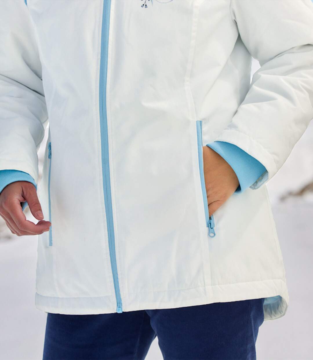 Veste de Ski Doublée Polaire à Capuche