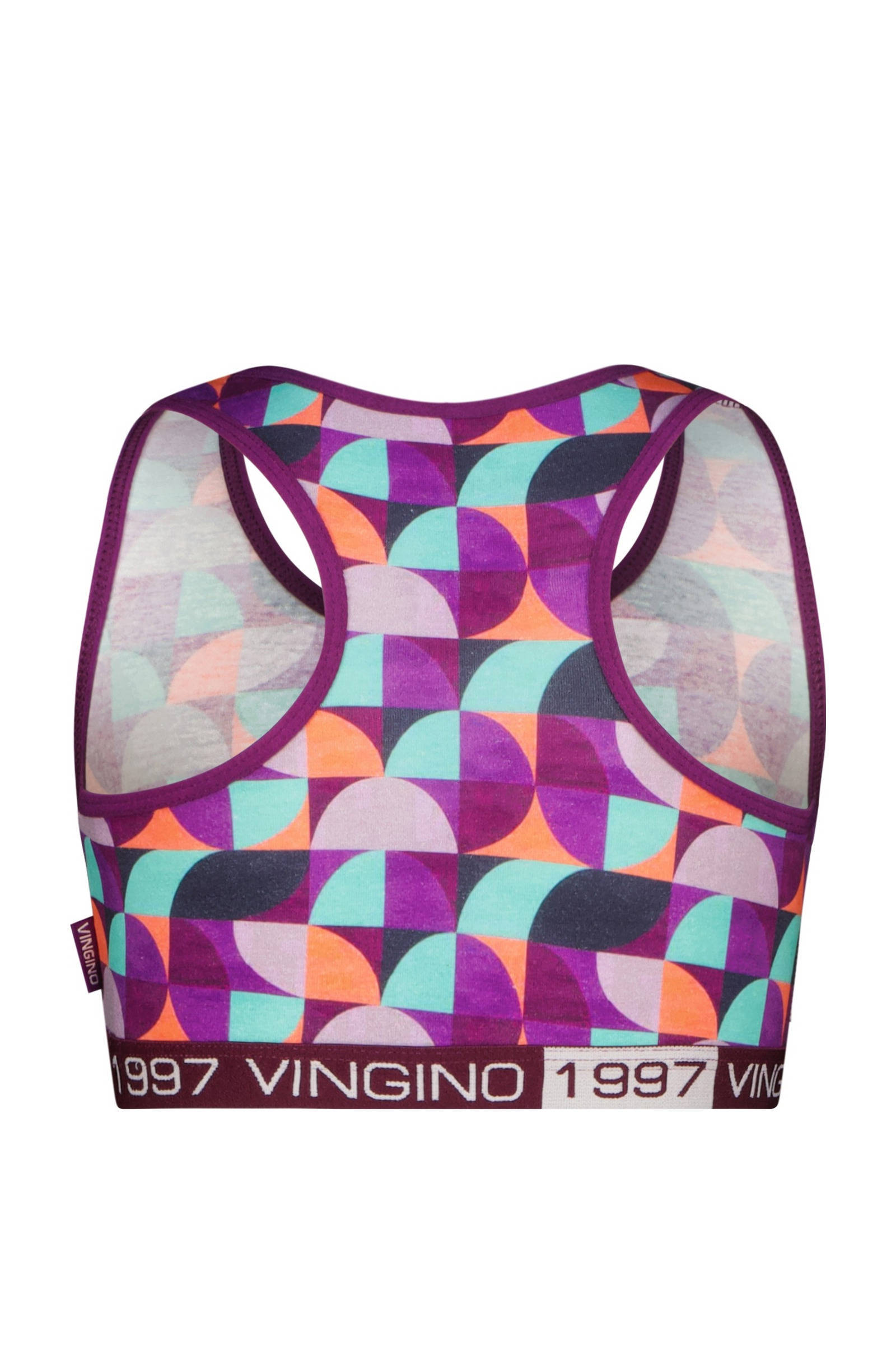 Vingino bh top + short Graphic paars/oranje/blauw