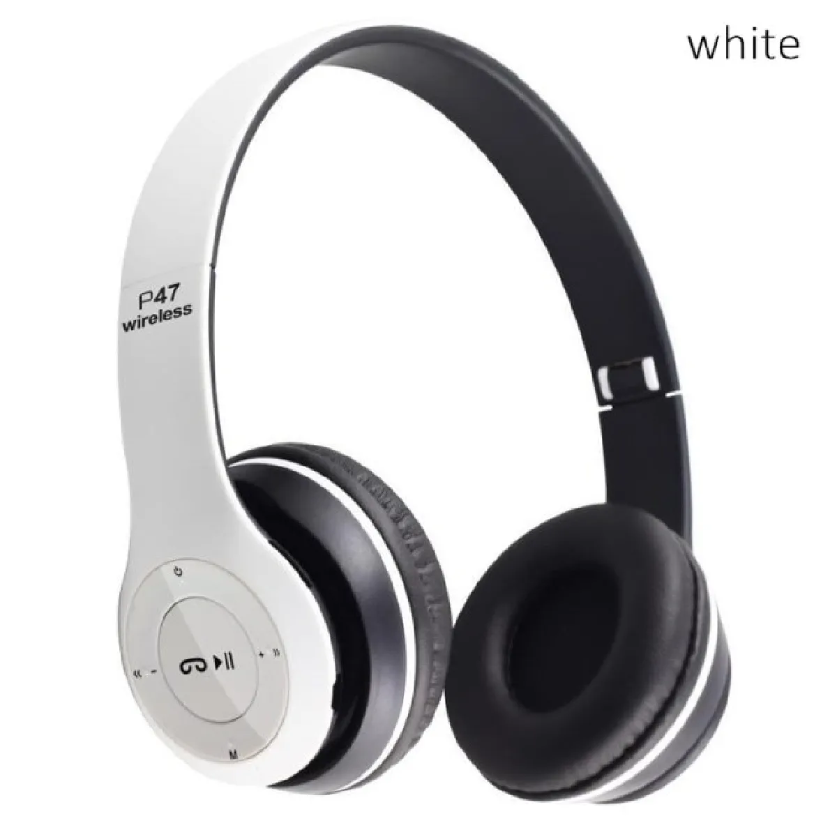 Universal Casque Bluetooth Musique Pliable Blanc