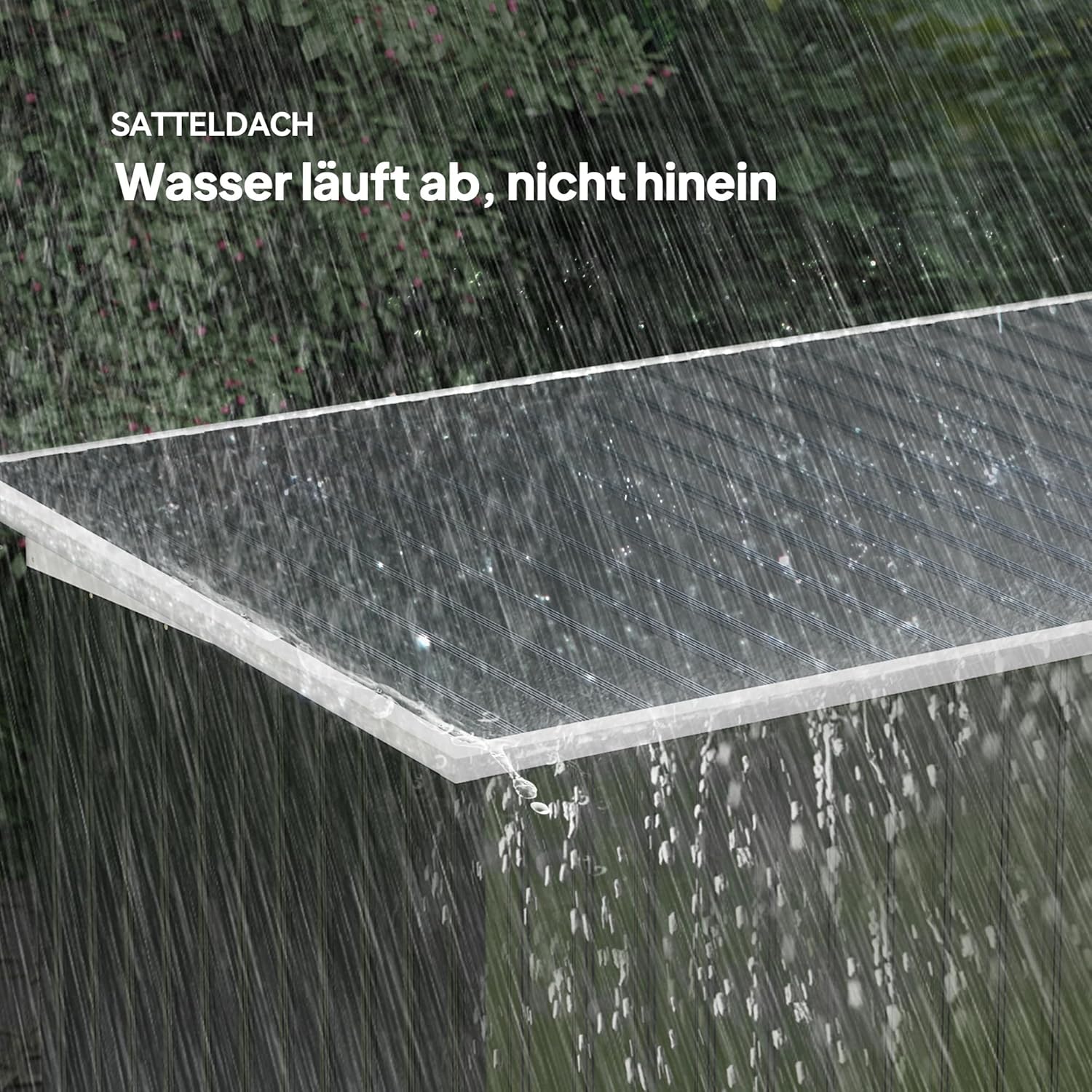 Outsunny Metall Gerätehaus 6,3m³ 280x130x172cm Geräteschuppen mit Pultdach Schiebetür wetterfest Gartenhaus Outdoor Garten Schuppen Schrank für Hinterhof Außenbereich Anthrazit, Dunkelgrau