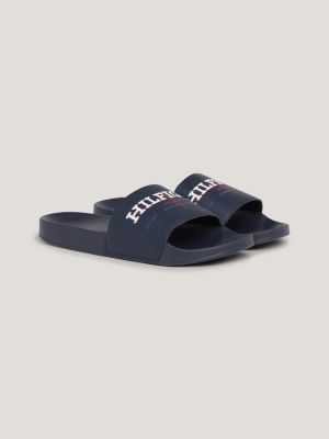 Chinelo de piscina com tira de logotipo