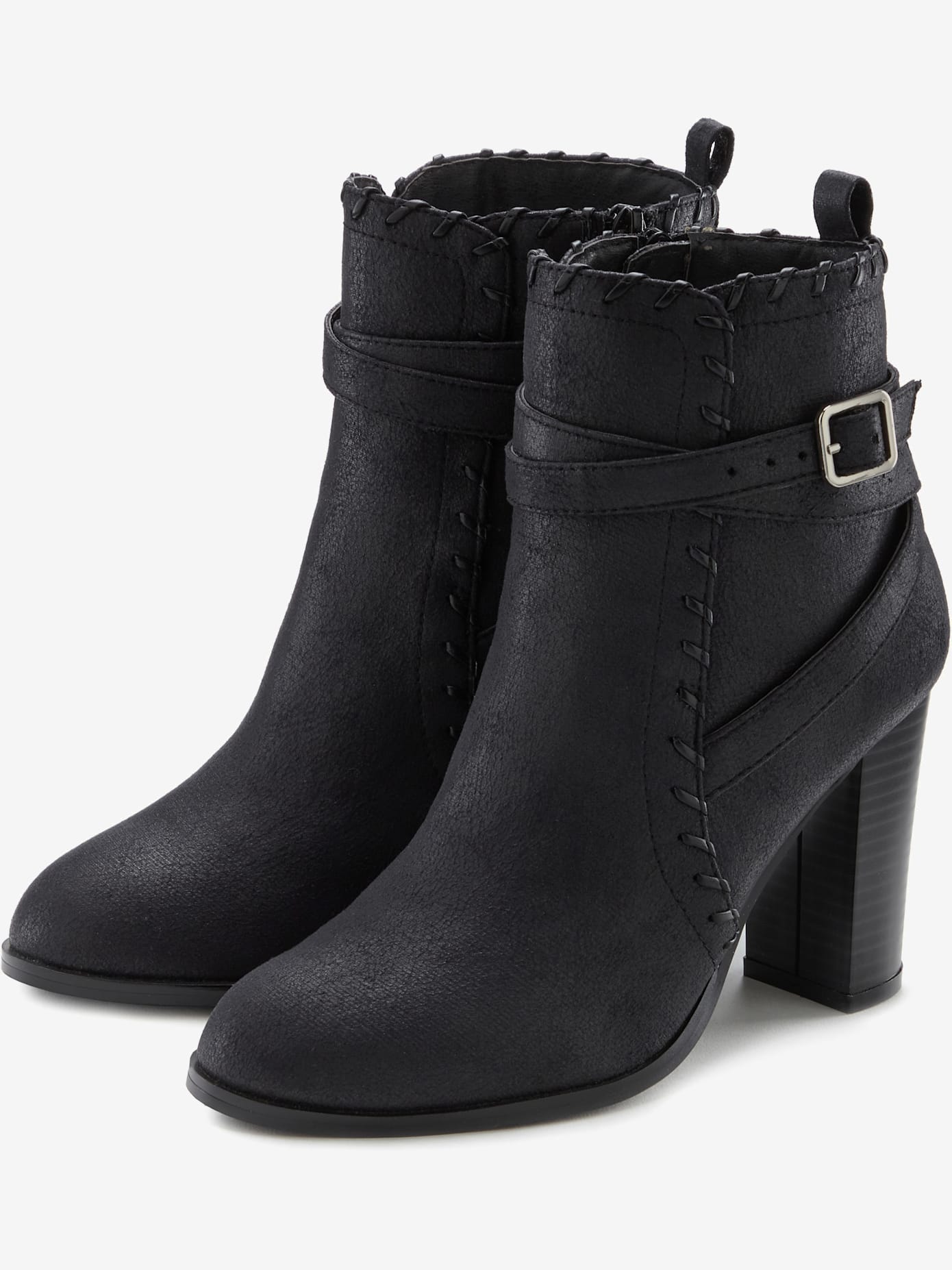 Bottines à talon haut talon bottier confortable et boucle décorative raffinée