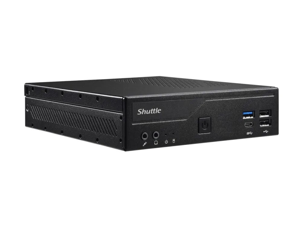 Shuttle XPC slim DH610 - Barebone - Slim-PC LGA1700 sokkel - Intel H610 - uden CPU - RAM 0 GB - Gigabit Ethernet, 2.5 Gigabit Ethernet - sort