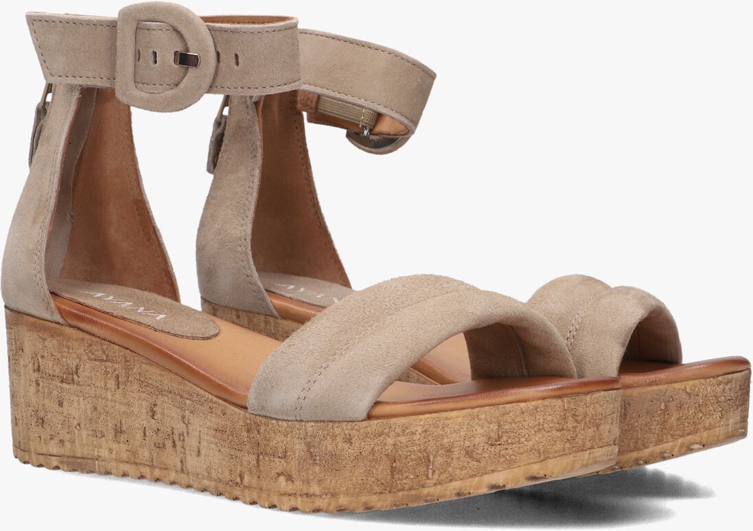 beige ayana sandalen met hak 722025