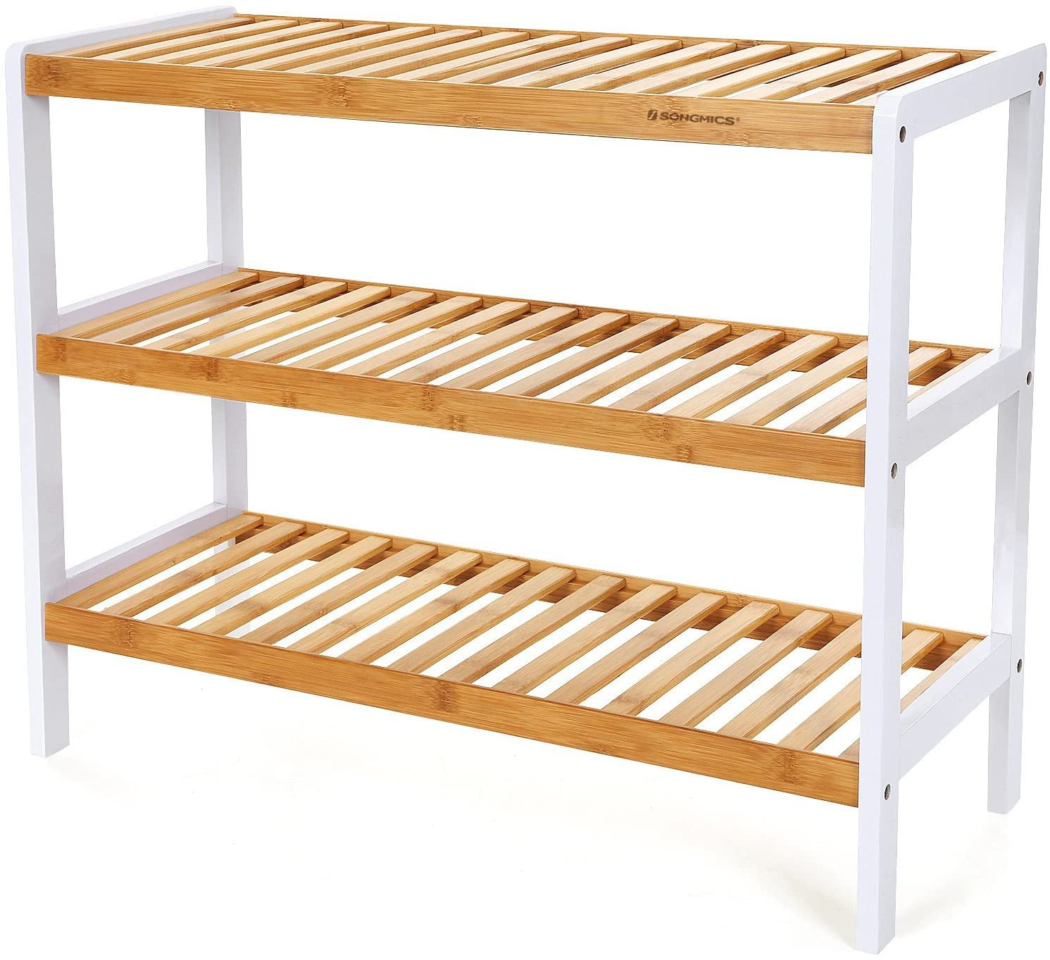 Schoenenrek Indusign bamboe Naturel en wit bamboe