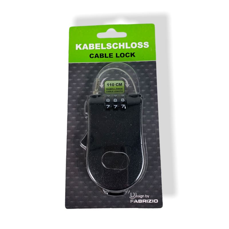 Worldpack Fabrizio Uitschuifbare antidiefstalkabel met combinatieslot