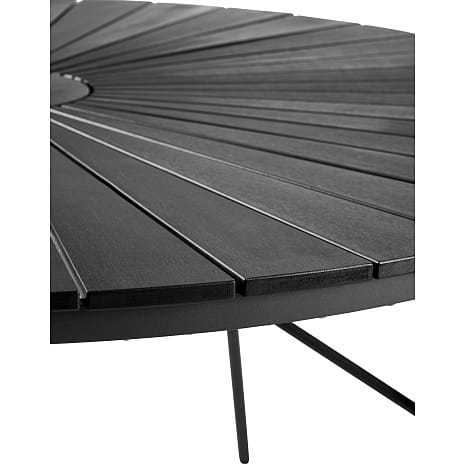 Kerteminde sort - nonwood havebord Ø150 cm, antracit stel