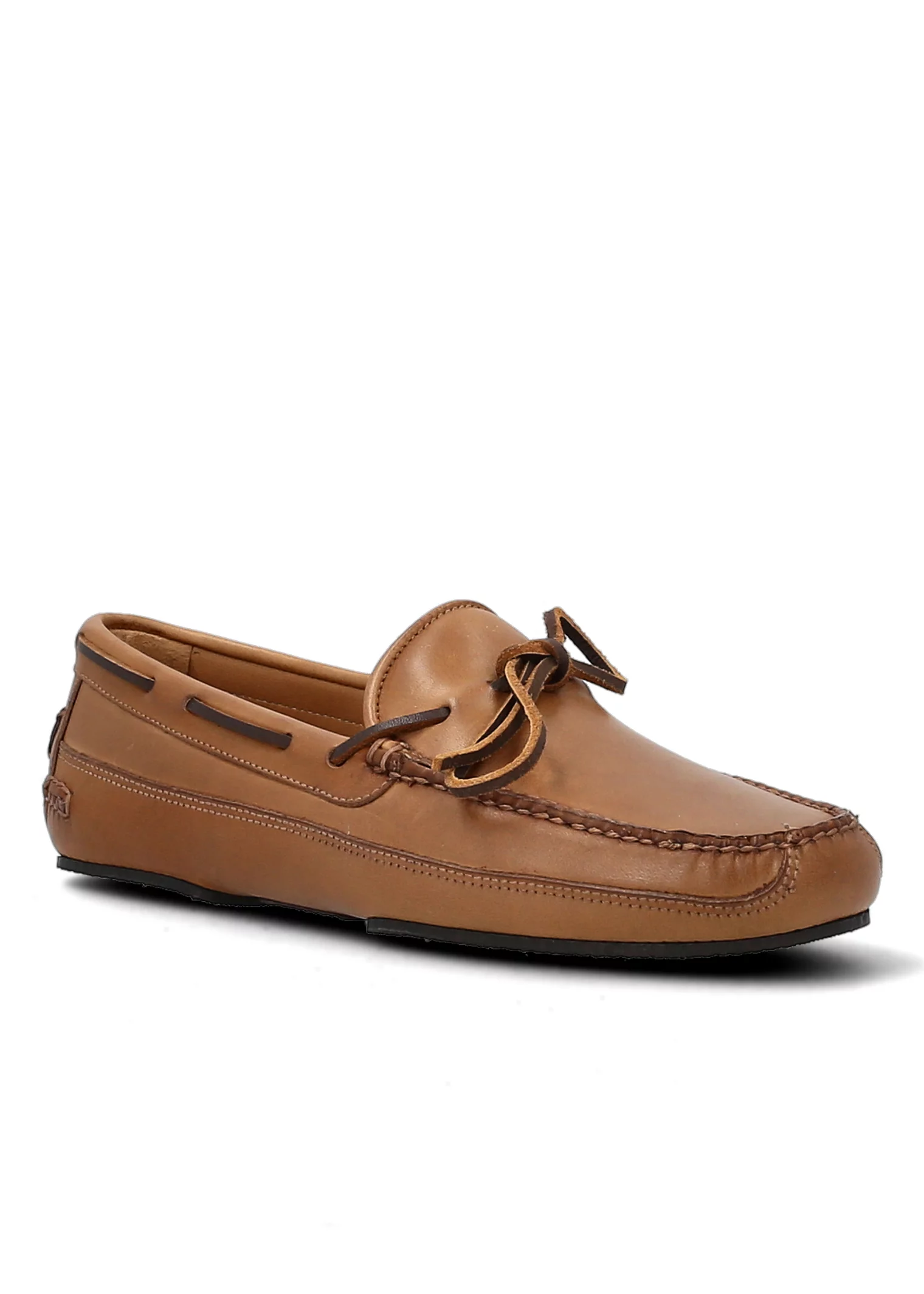 PANTOUFLE INDIAN MOC II CUIR CAMEL