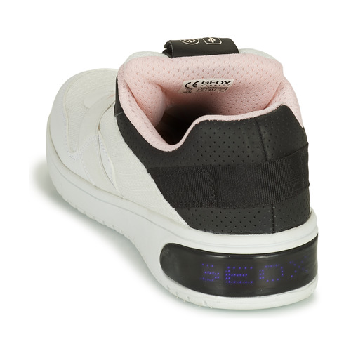 Geox - J XLED G. A - MESH+ECOP BOTT - Blanc / Rose / Noir