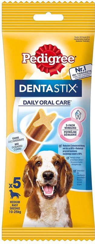 Pedigree - Denta Stix - Aanvullend Voer - Middelgrote Honden - 128 g