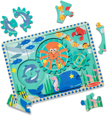 Melissa & Doug Puslespill med Tannhjul Havet 18 Brikker