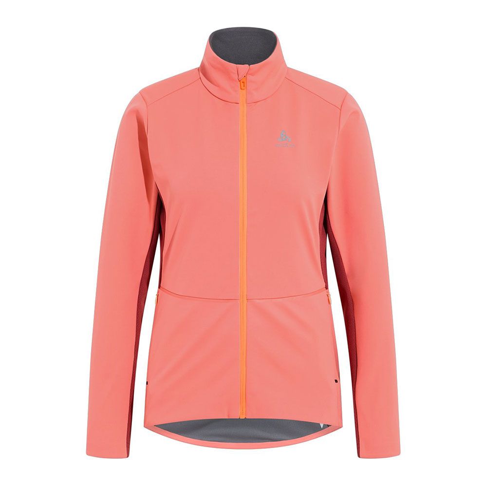 Odlo MARKENES - Veste ski Femme living coral/spiced apple