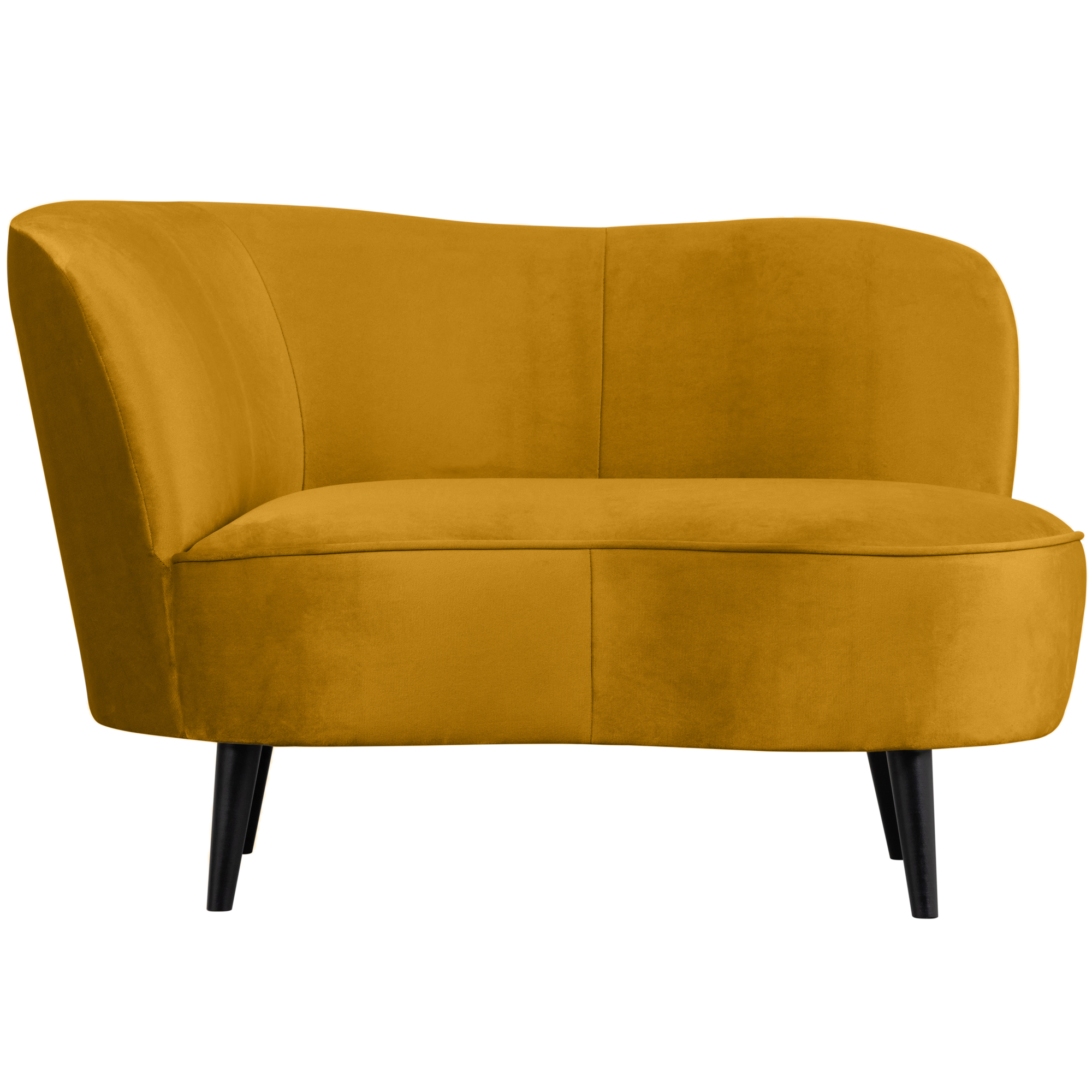 Lounge fauteuil Sara Sara Lounge Fauteuil Links - Fluweel - Oker