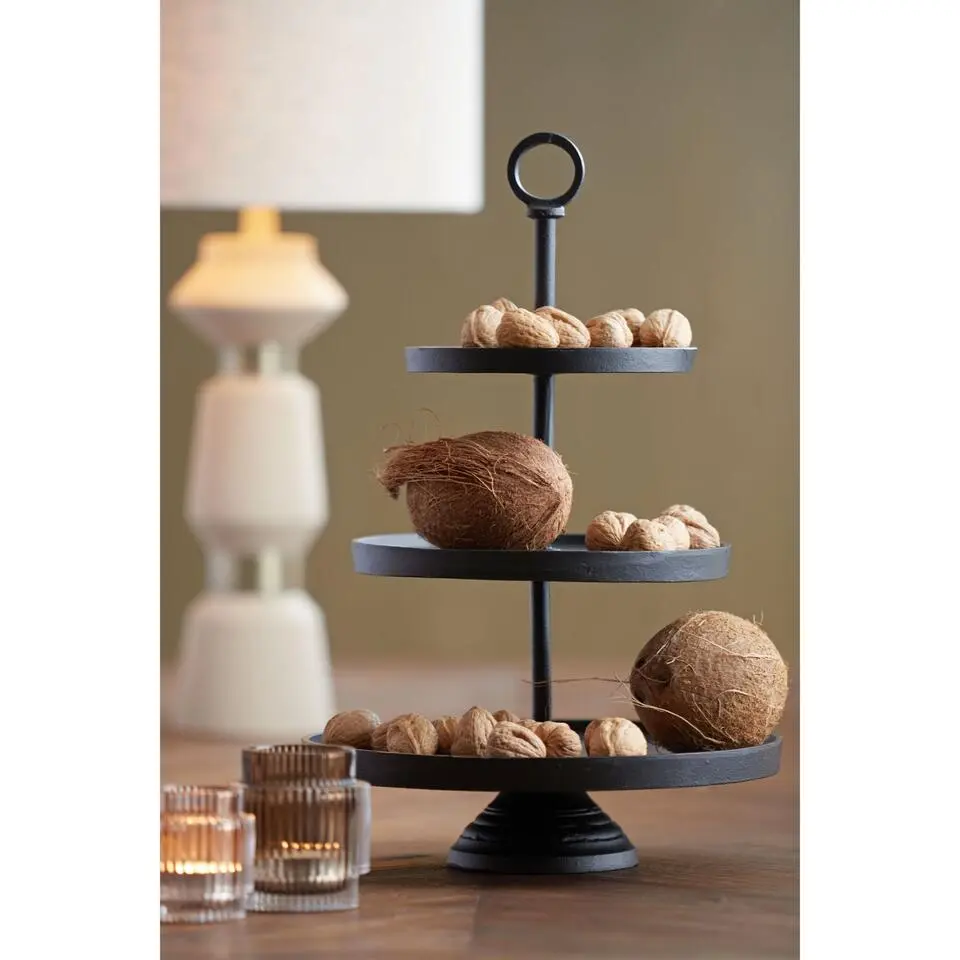 Etagère Marozu - Zwart - 3 Laags