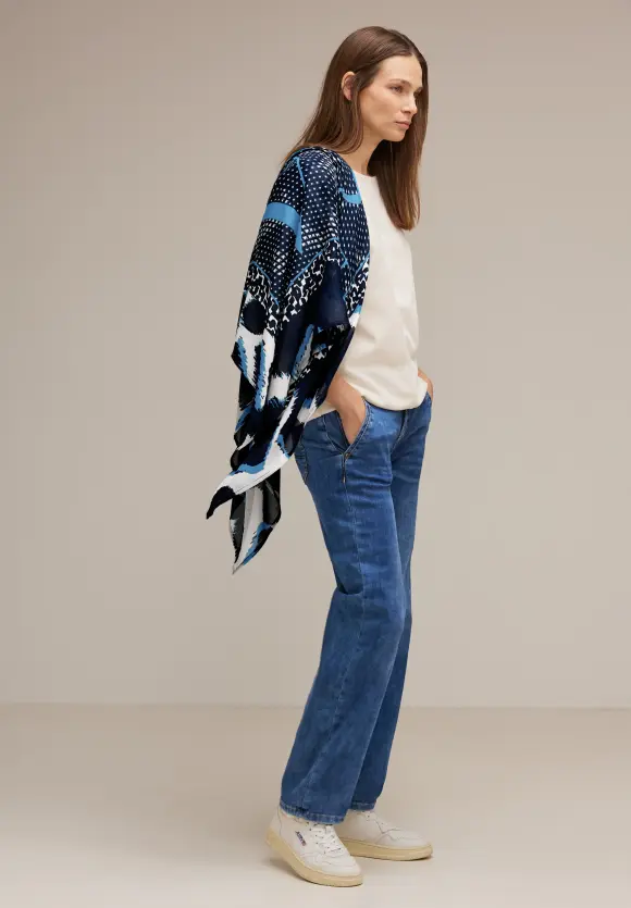 Halstuch mit Print - aquamarine blue