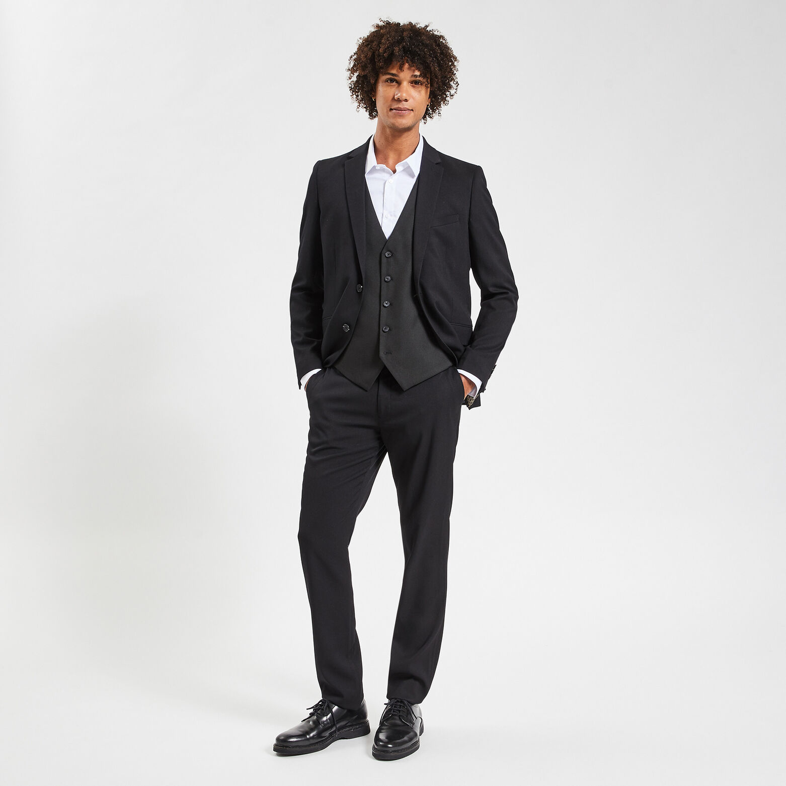 Pantalon de costume coupe slim Noir