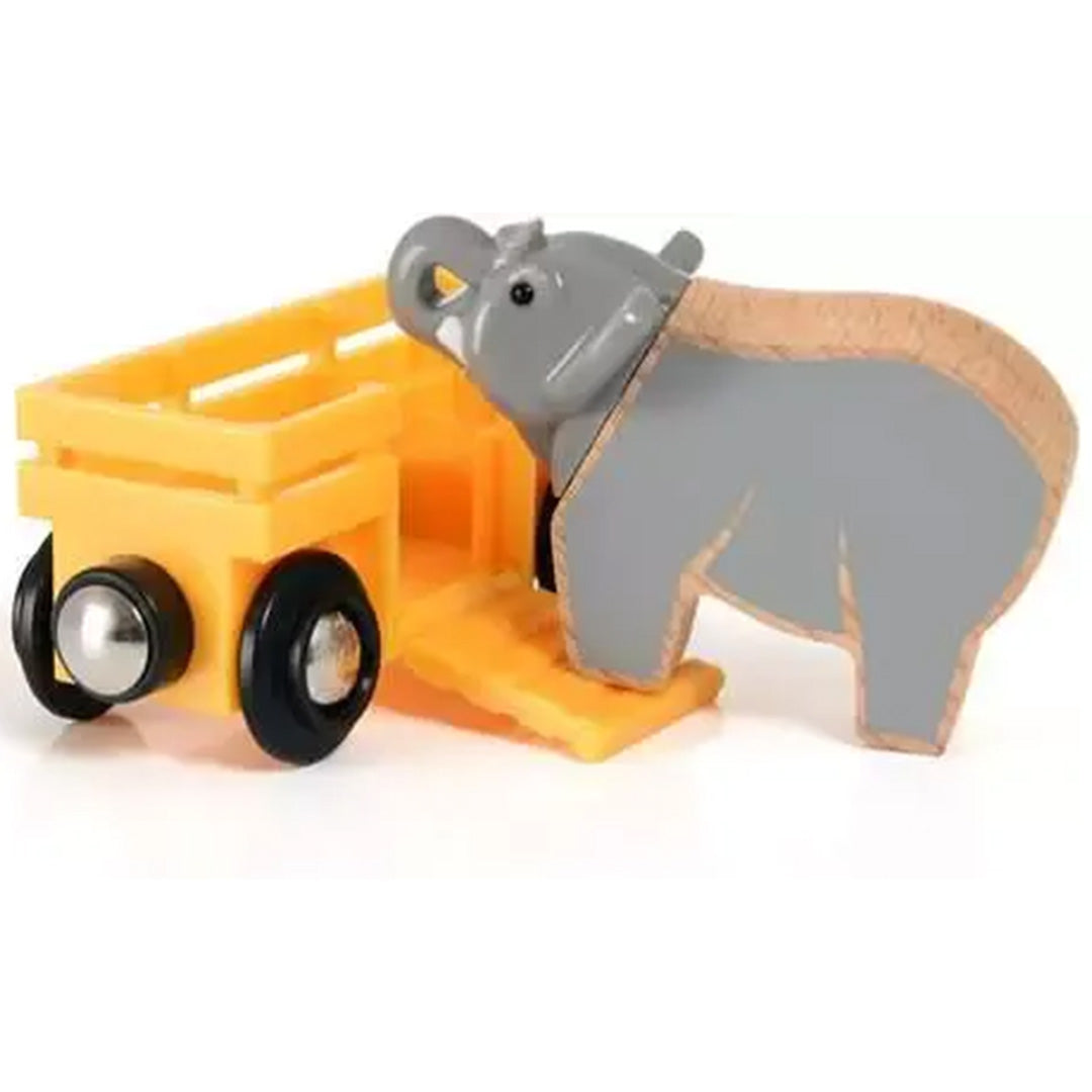 brio wagon met olifant