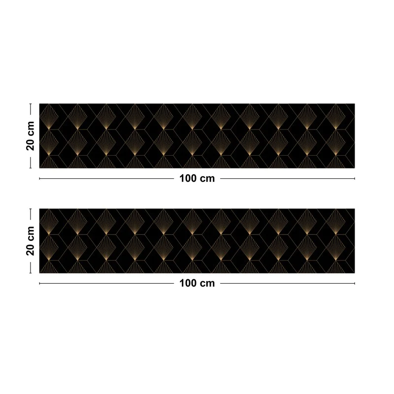 Crédence cuisine Bandeau ALU lot de 2 L100xH 20cm - GATSBY 99deco