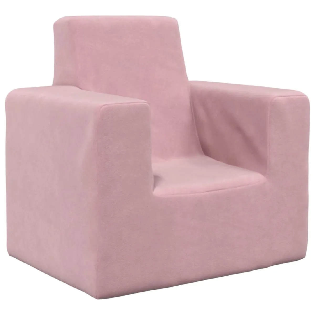 vidaXL Canapé enfants rose peluche