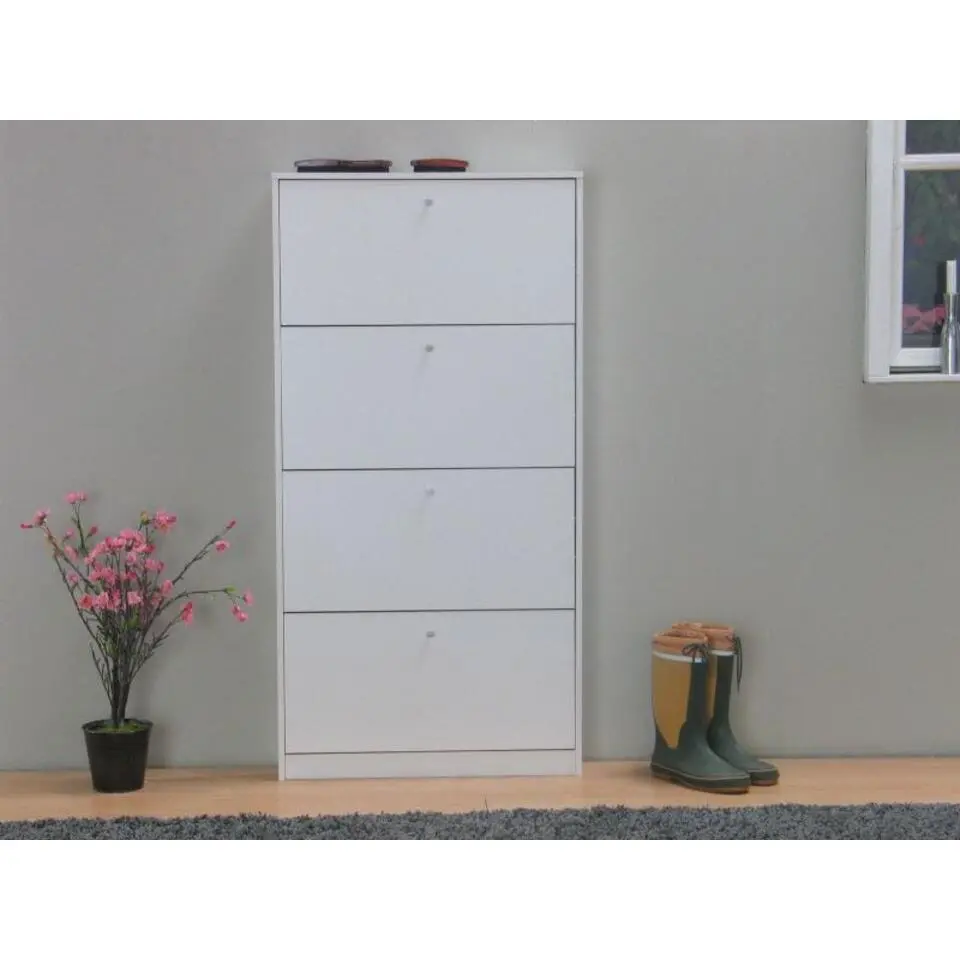 Hioshop Schoenenkast wit mat 75x148x17 cm Escape