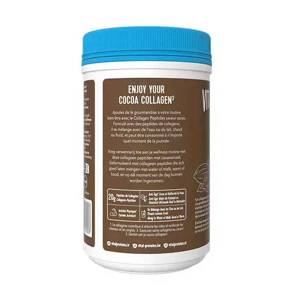 Peptídeos de Colágeno Vital Proteins Sabor Cacau - Colágeno Bovino - 297g