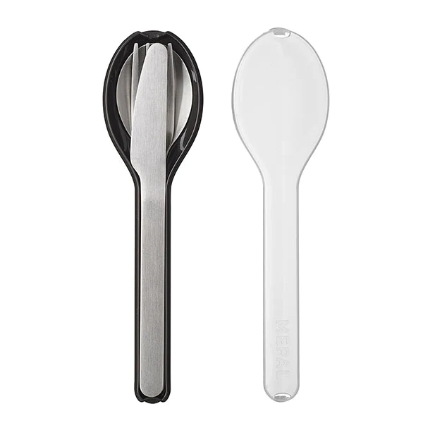 Set de 3 couverts Ellipse noir Mepal