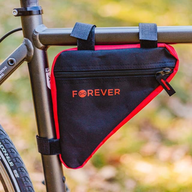 Forever Outdoor Cykeltaske til cykelstel, Svart/Rød