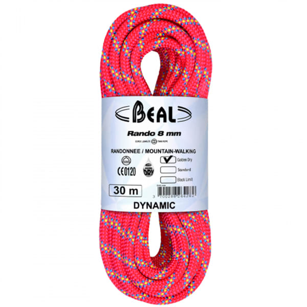 Corde alpinisme BEAL RANDO 8MM GD x 30M PINK