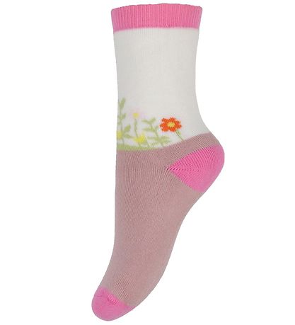 Melton Socken - Andrea - 2er-Pack - Orange/Pink