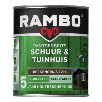 Rambo Pantserbeits Schuur & Tuinhuis zijdeglans transparant berkengrijs 750 ml