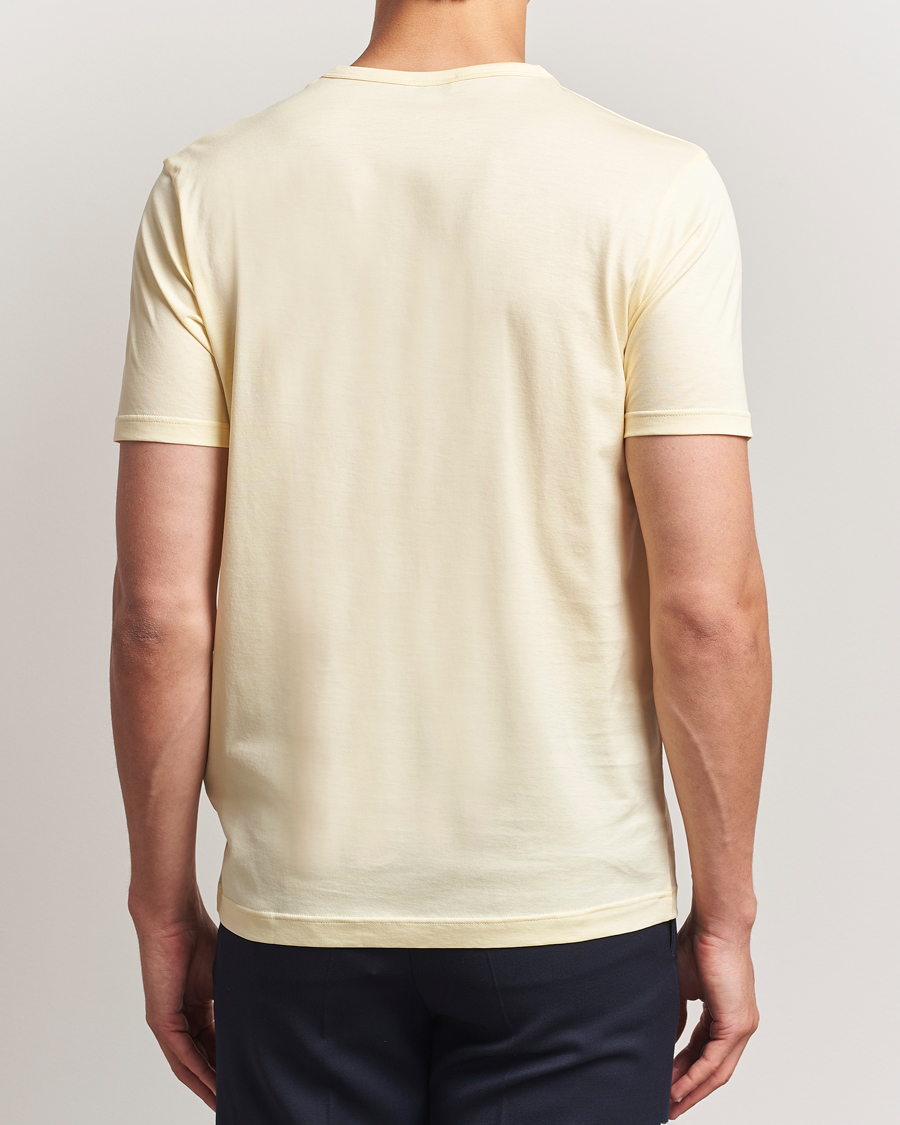 Sunspel Crew Neck Q82 Cotton T-Shirt Buttermilk