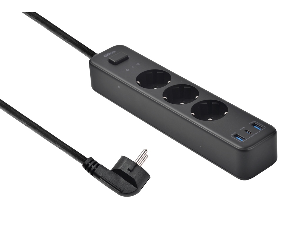 TOMADA MÚLTIPLA QILIVE 600142969 3 TOMAD 3USB (2A 1C)