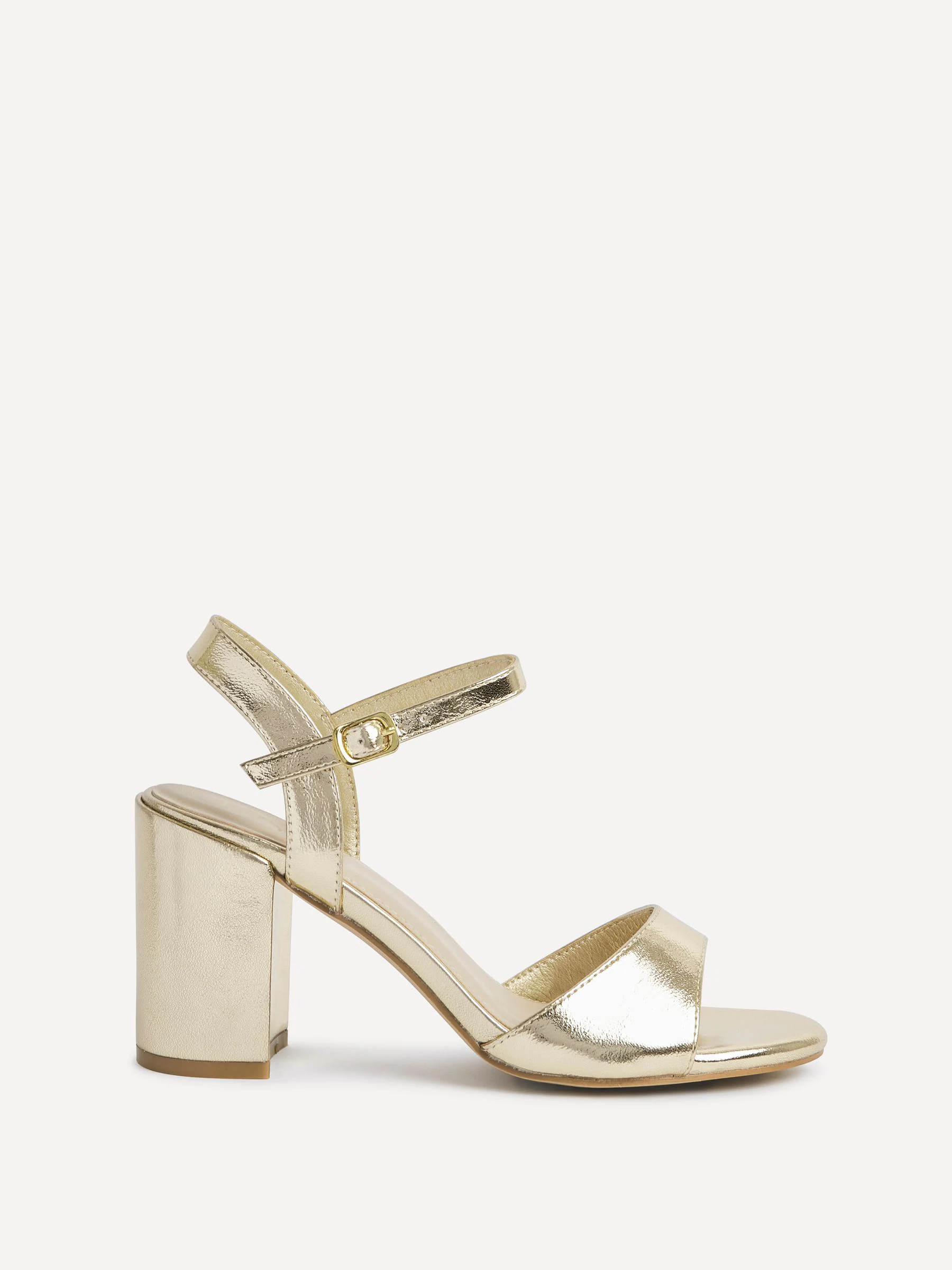 Goud - Linzi Soul Open Back Barely There Block Heel Sandals
