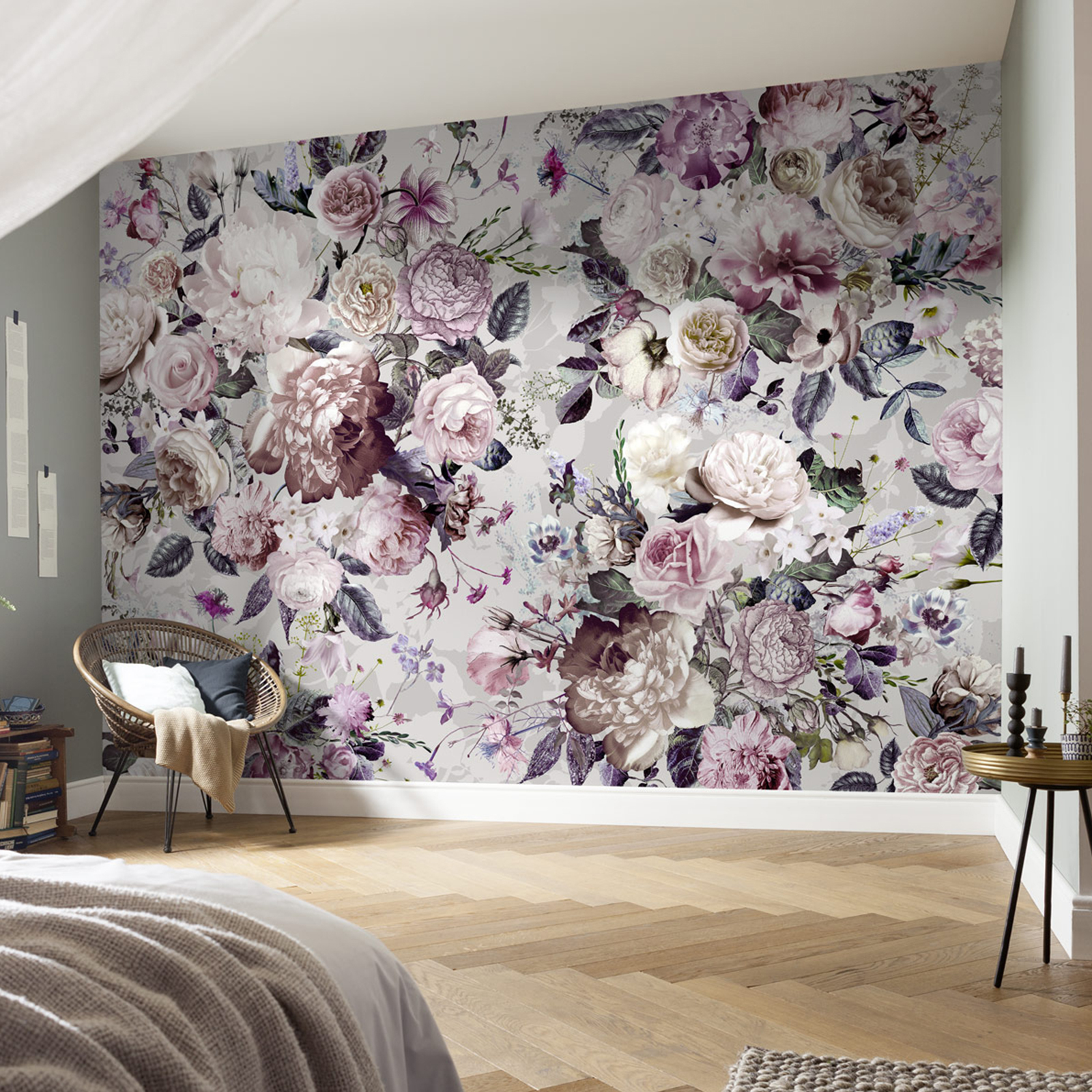 Vlies-Fototapete LOVELY BLOSSOMS - 350x250 cm