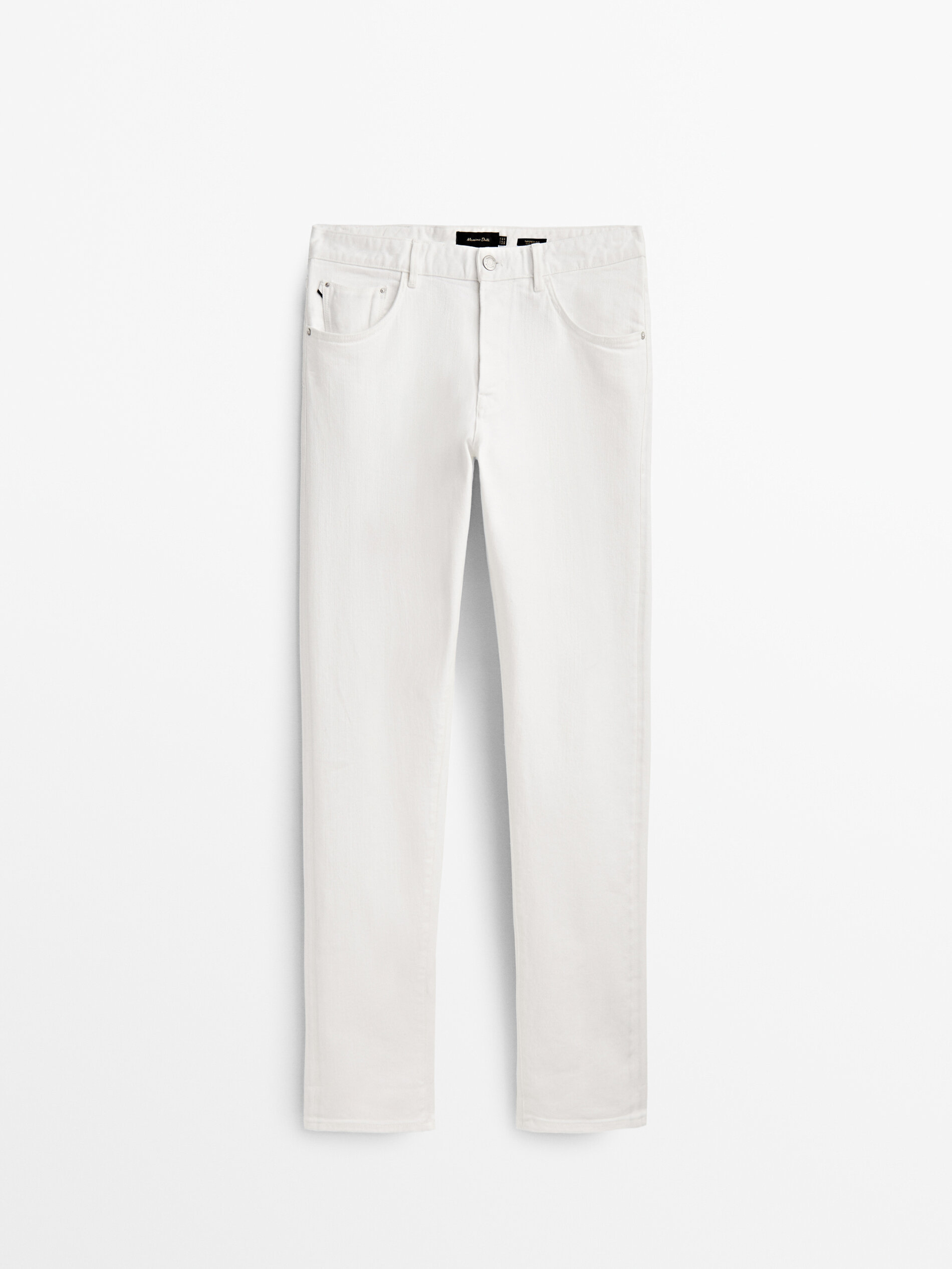 Calça vaquero com ourela - BLANCO