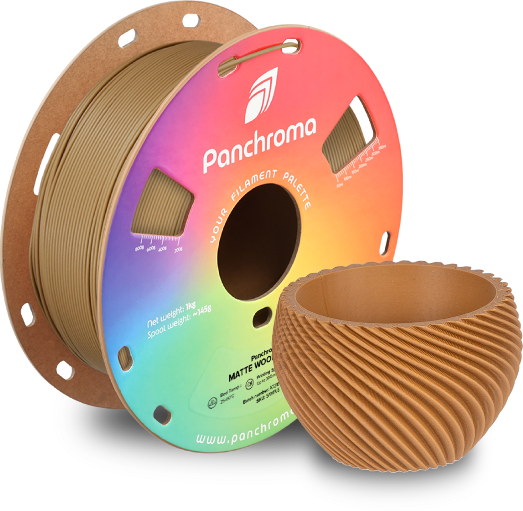 Polymaker  Panchroma™ PLA Matte Wood Brown, 1,75 mm / 1000 g    Matte Eleganz in Wood Brown