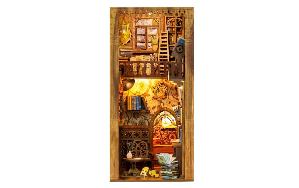 Bausatz Eternal Bookstore3D-Modell aus lasergeschnittenen Holzteilen