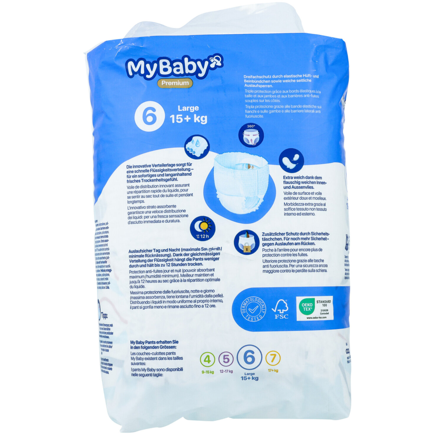 My Baby Pants Large Grösse 6, 15+kg, 18 Stück