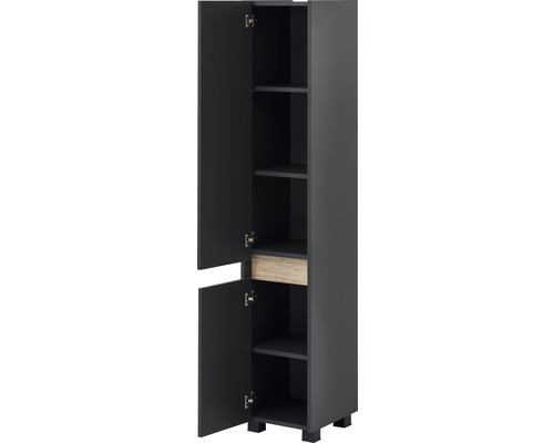 Meubelpartner Cosmo hoge kast, afmetingen (B x H x D): 30,2 x 164,5 x 33 cm, frontkleur: antraciet