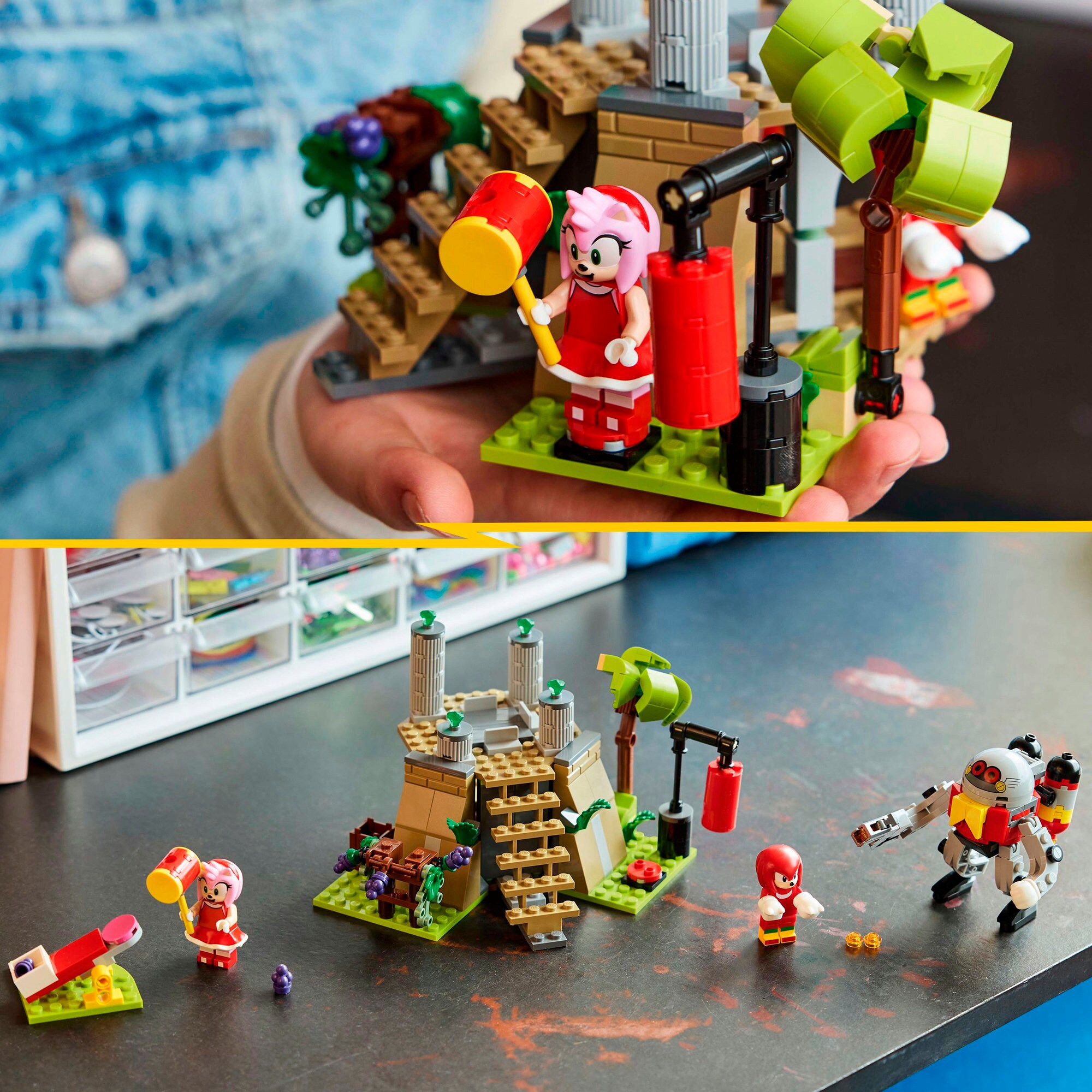 LEGO Konstruktionsspielzeug Sonic the Hedgehog Knuckles und der Schrein des Master Emerald