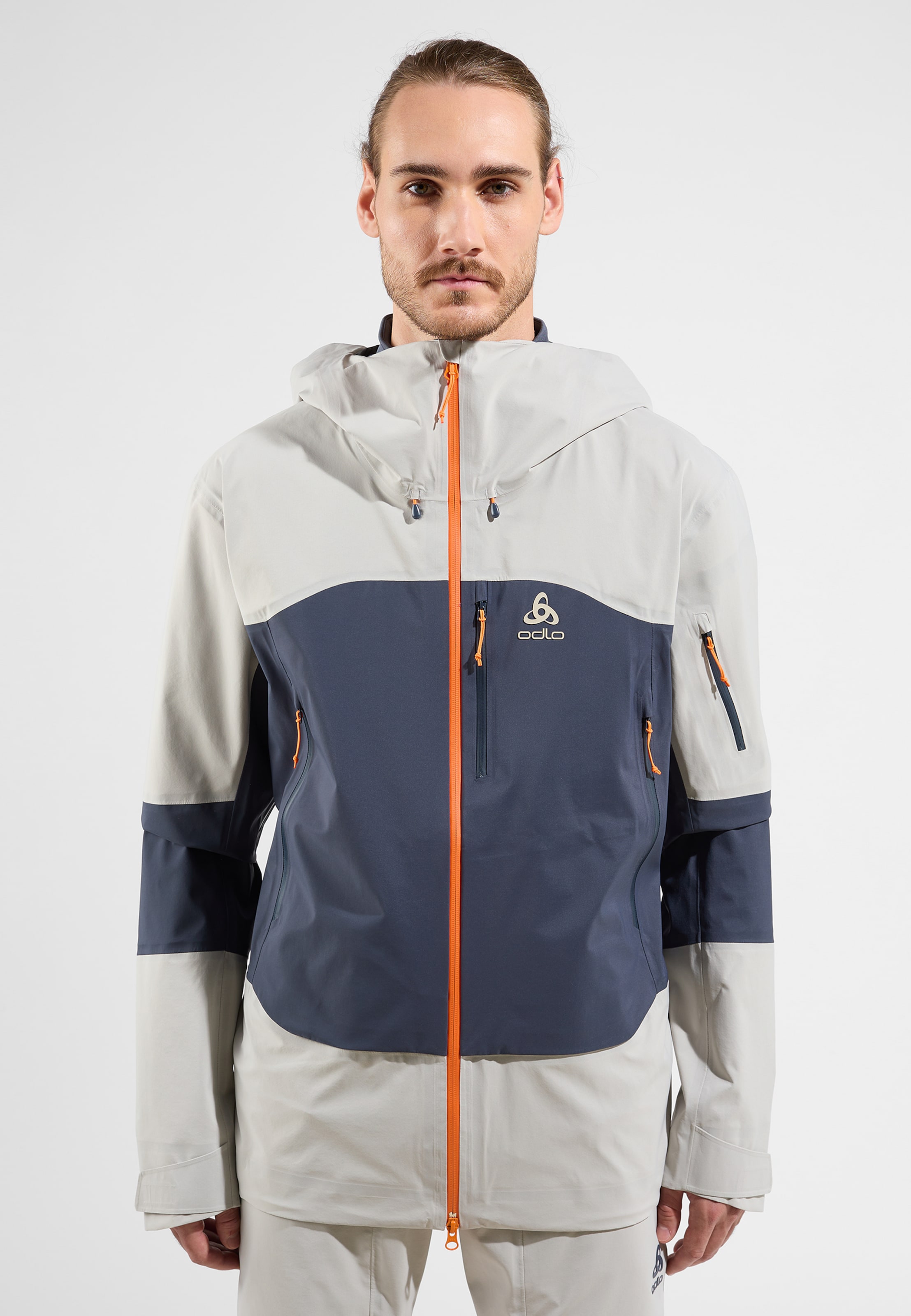 X-Alp 3L Hardshell Ski-Jacke in silver cloud - india ink
