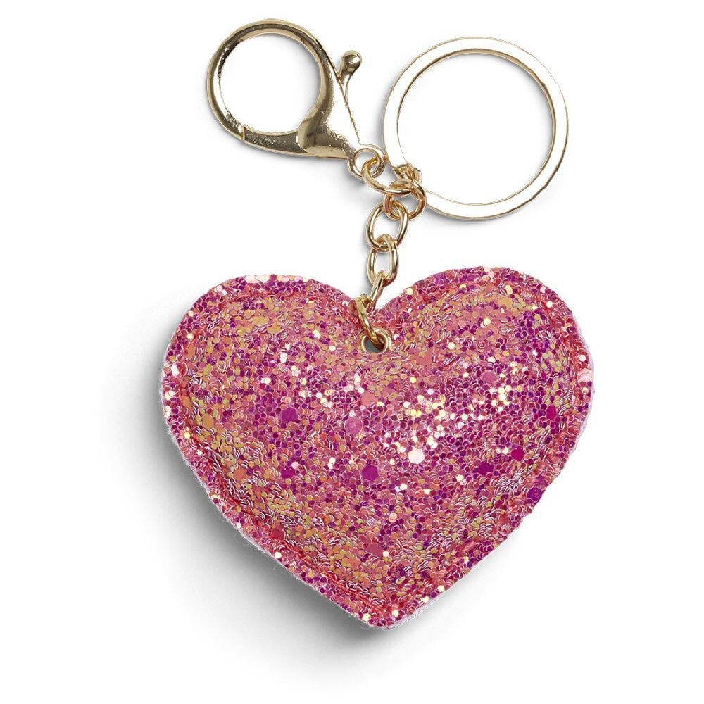 Porte clé pailleté étoile ou coeur