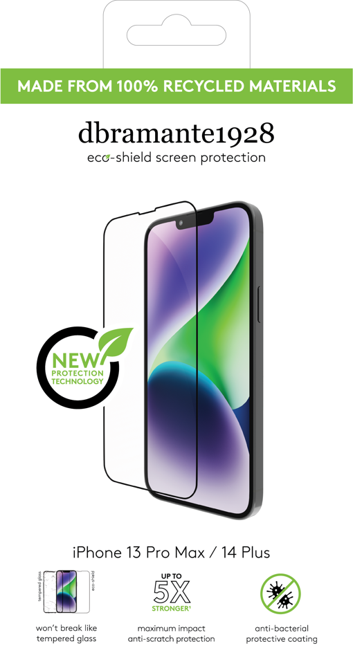 Dbramante1928 - eco-shield - iPhone 13 ProMax/14 Plus, Black edge