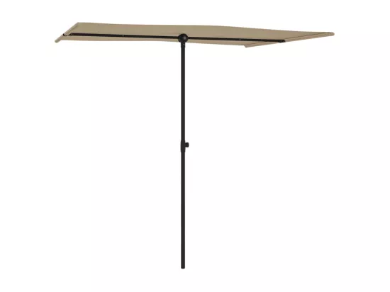 Parasol d'extérieur avec mât en aluminium 2x1,5 m Taupe
