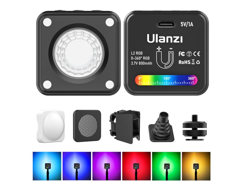 Ulanzi Videoleuchte L2 RGB Magnetischer Lichtwürfel für Content-Creators und Vlogger