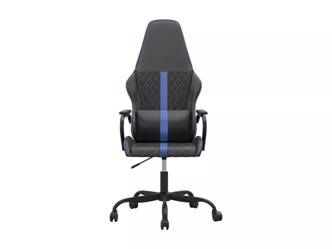 Chaise de jeu de massage bleu et noir similicuir